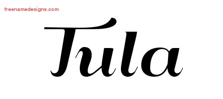 Art Deco Name Tattoo Designs Tula Printable
