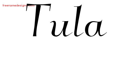 Elegant Name Tattoo Designs Tula Free Graphic