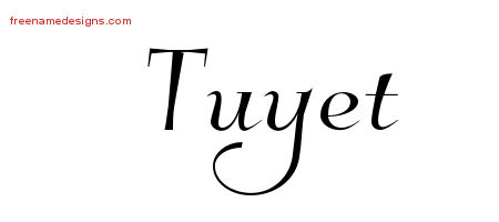 Elegant Name Tattoo Designs Tuyet Free Graphic