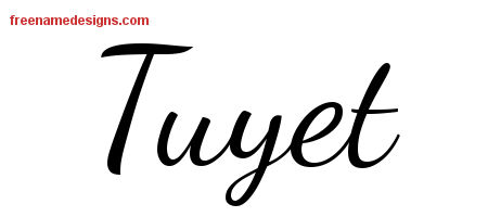 Lively Script Name Tattoo Designs Tuyet Free Printout