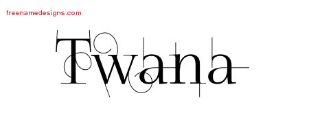 Decorated Name Tattoo Designs Twana Free