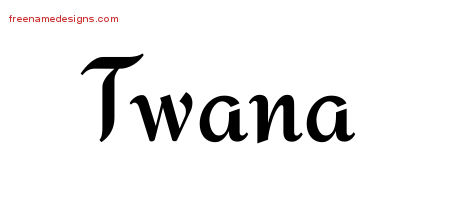 Calligraphic Stylish Name Tattoo Designs Twana Download Free