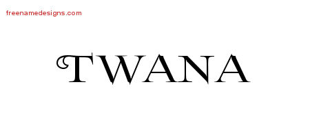 Flourishes Name Tattoo Designs Twana Printable