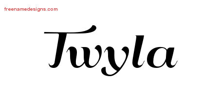 Art Deco Name Tattoo Designs Twyla Printable