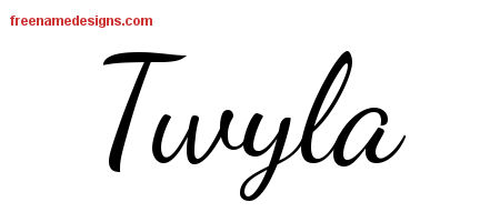 Lively Script Name Tattoo Designs Twyla Free Printout