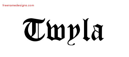 Blackletter Name Tattoo Designs Twyla Graphic Download