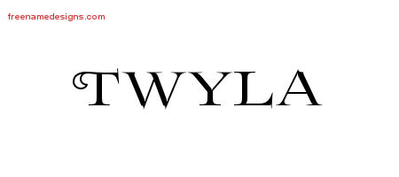 Flourishes Name Tattoo Designs Twyla Printable