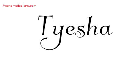 Elegant Name Tattoo Designs Tyesha Free Graphic