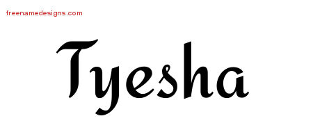 Calligraphic Stylish Name Tattoo Designs Tyesha Download Free