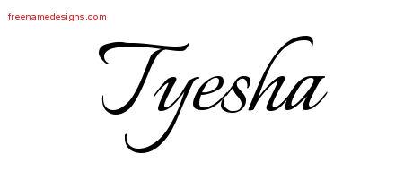 Calligraphic Name Tattoo Designs Tyesha Download Free
