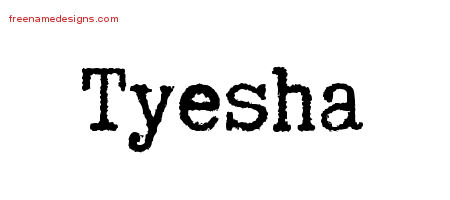 Typewriter Name Tattoo Designs Tyesha Free Download