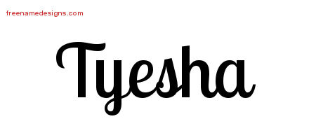 Handwritten Name Tattoo Designs Tyesha Free Download