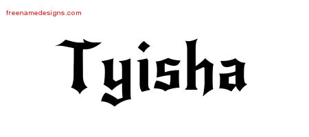 Gothic Name Tattoo Designs Tyisha Free Graphic