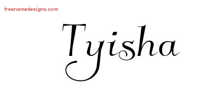 Elegant Name Tattoo Designs Tyisha Free Graphic
