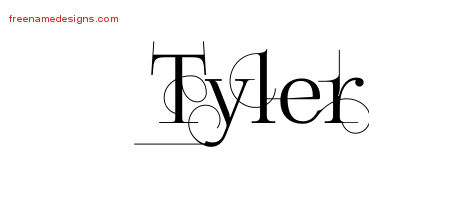 Decorated Name Tattoo Designs Tyler Free