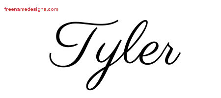Classic Name Tattoo Designs Tyler Graphic Download