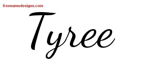 Lively Script Name Tattoo Designs Tyree Free Download