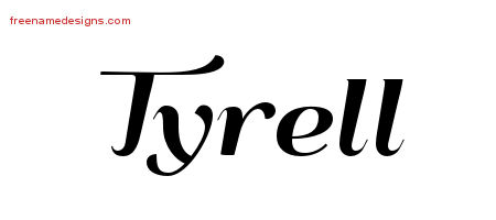 Art Deco Name Tattoo Designs Tyrell Graphic Download