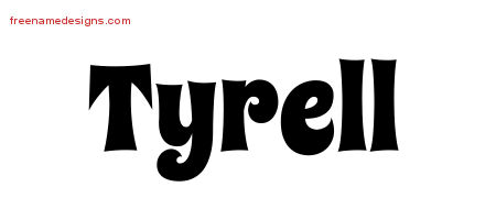Groovy Name Tattoo Designs Tyrell Free