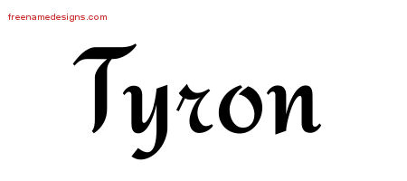 Calligraphic Stylish Name Tattoo Designs Tyron Free Graphic