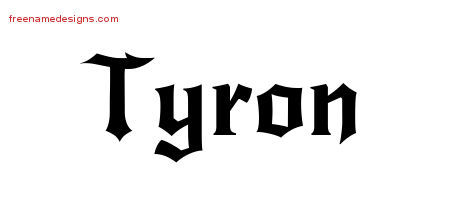 Gothic Name Tattoo Designs Tyron Download Free