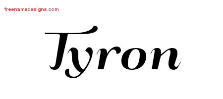 Art Deco Name Tattoo Designs Tyron Graphic Download