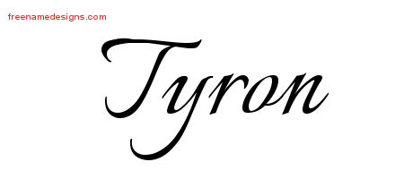 Calligraphic Name Tattoo Designs Tyron Free Graphic