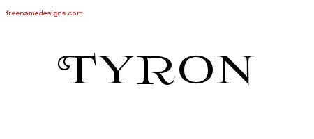 Flourishes Name Tattoo Designs Tyron Graphic Download