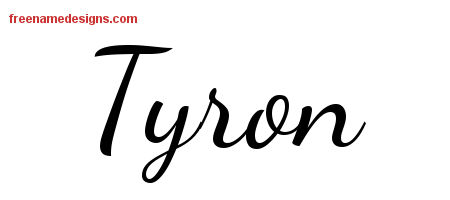 Lively Script Name Tattoo Designs Tyron Free Download