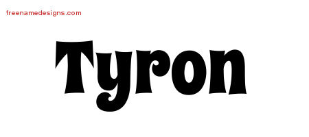 Groovy Name Tattoo Designs Tyron Free