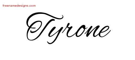 Cursive Name Tattoo Designs Tyrone Free Graphic