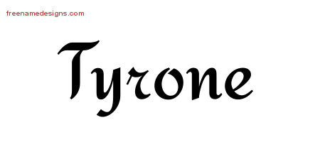 Calligraphic Stylish Name Tattoo Designs Tyrone Free Graphic