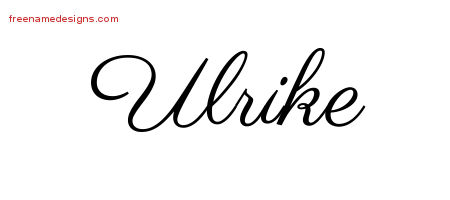 Classic Name Tattoo Designs Ulrike Graphic Download