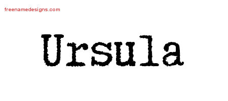 Typewriter Name Tattoo Designs Ursula Free Download