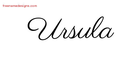 Classic Name Tattoo Designs Ursula Graphic Download