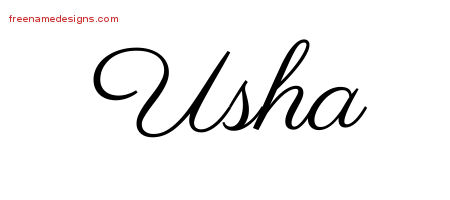 Classic Name Tattoo Designs Usha Graphic Download
