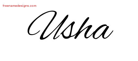 Cursive Name Tattoo Designs Usha Download Free