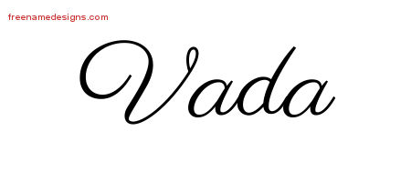 Classic Name Tattoo Designs Vada Graphic Download