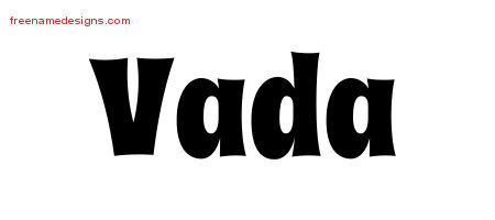 Groovy Name Tattoo Designs Vada Free Lettering