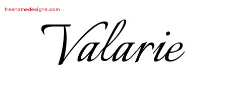Calligraphic Name Tattoo Designs Valarie Download Free
