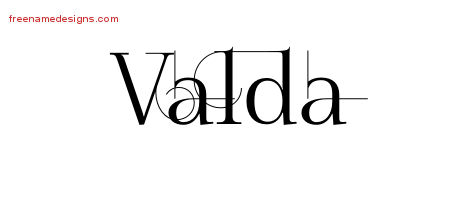 Decorated Name Tattoo Designs Valda Free