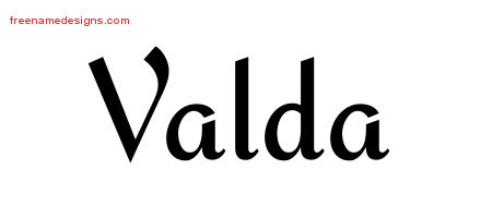 Calligraphic Stylish Name Tattoo Designs Valda Download Free
