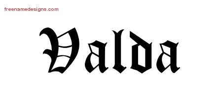 Blackletter Name Tattoo Designs Valda Graphic Download