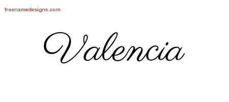 Classic Name Tattoo Designs Valencia Graphic Download