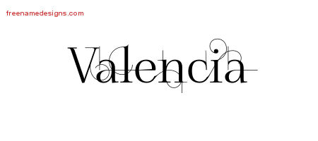 Decorated Name Tattoo Designs Valencia Free