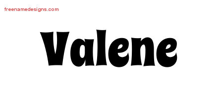 Groovy Name Tattoo Designs Valene Free Lettering