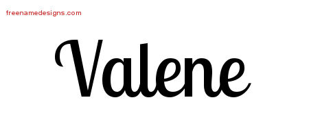 Handwritten Name Tattoo Designs Valene Free Download