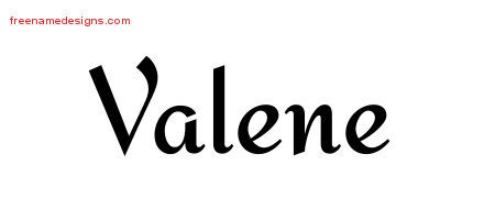 Calligraphic Stylish Name Tattoo Designs Valene Download Free