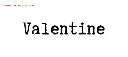 Typewriter Name Tattoo Designs Valentine Free Printout
