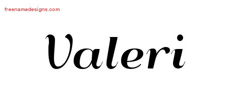 Art Deco Name Tattoo Designs Valeri Printable